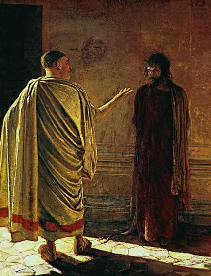 Nikolaj Nikolajewitsch Ge What is truth, Christ and Pilate china oil painting image